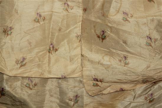 An 18th century Spitalfields silk gown and underskirt,